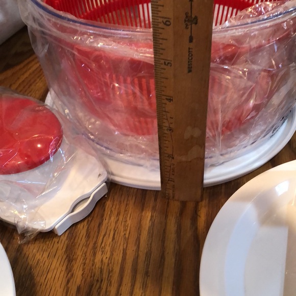Chopper Set & salad spinner. Red and white. New original packaging - Picture 7 of 8